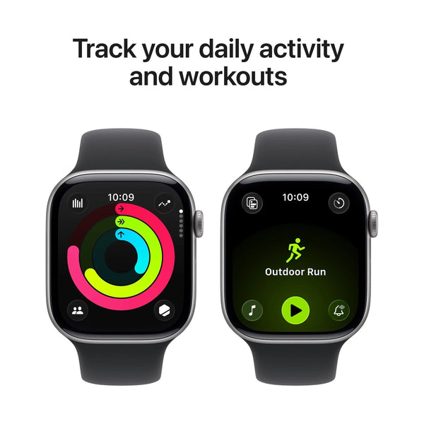 Apple Watch Series 11, (GPS) 46mm, Space Grey - AIuminum - Black - M/L