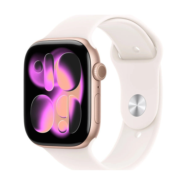 Apple Watch Series 11 (GPS) 42mm Rose Gold Aluminum Case with Light Blush Sport Band - Rose Gold - M/L