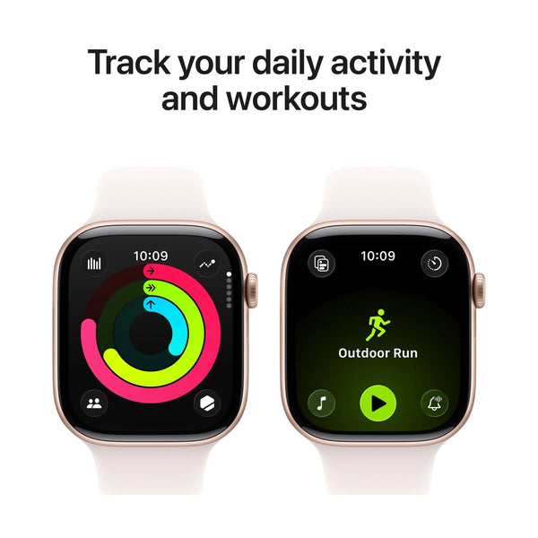 Apple Watch Series 11 (GPS) 42mm Rose Gold Aluminum Case with Light Blush Sport Band - Rose Gold - M/L