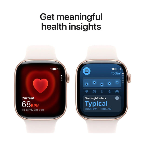 Apple Watch Series 11 (GPS) 42mm Rose Gold Aluminum Case with Light Blush Sport Band - Rose Gold - M/L