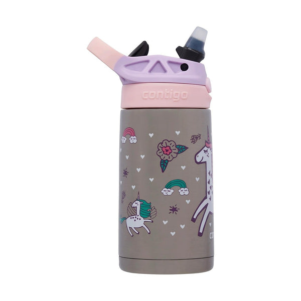 Contigo Autospout Kids Easy-Clean Stainless Steel, 380 Ml, Strawberry Unicorn