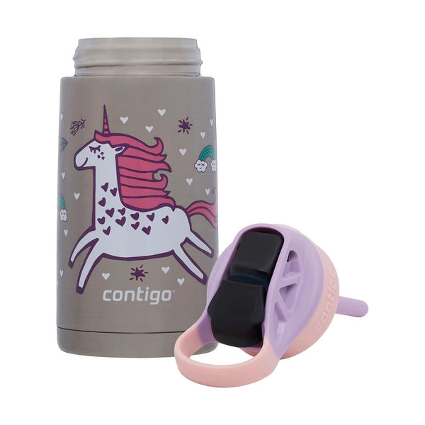 Contigo Autospout Kids Easy-Clean Stainless Steel, 380 Ml, Strawberry Unicorn