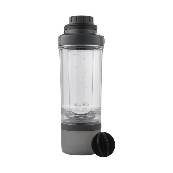 Contigo Shake & Go Fit Protien Shaker With Compartment 650 Ml, Black