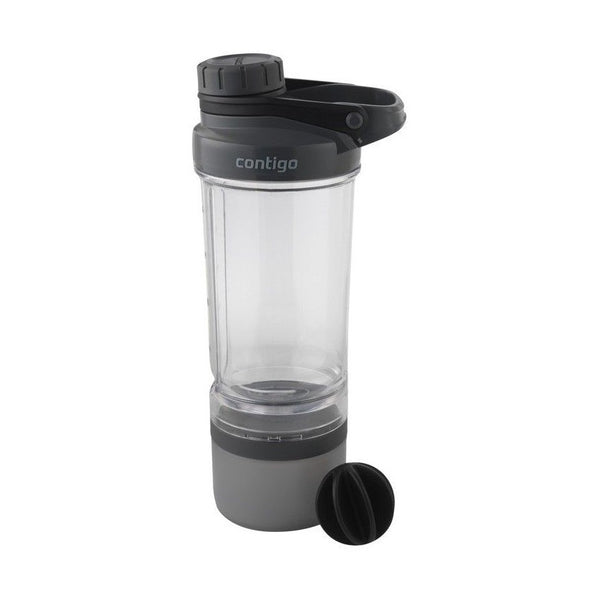 Contigo Shake & Go Fit Protien Shaker With Compartment 650 Ml, Black