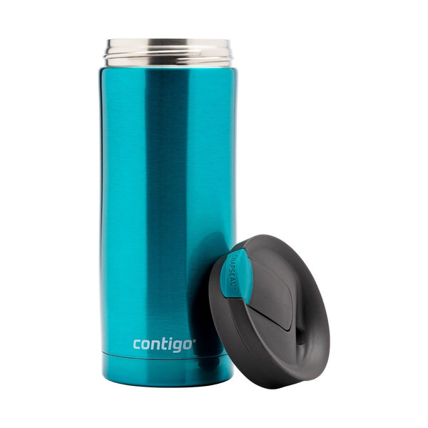 Contigo Snapseal Huron Vacuum Insulated Stainless Steeel Travel Mug, 470 ml, Biscay Bay