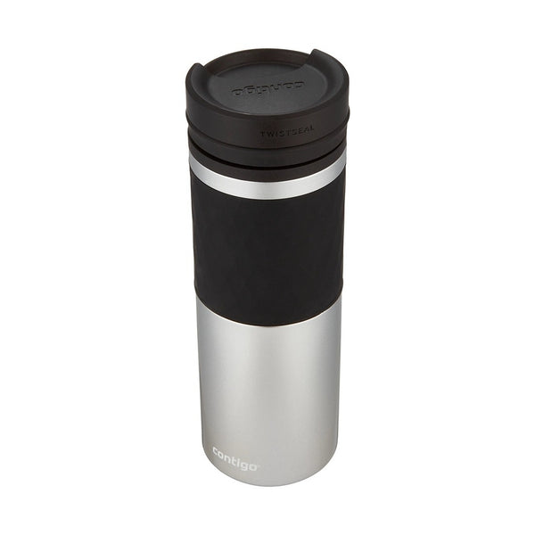 Contigo Twistseal Glaze Vacuum Insulated Stainless Steel Travel Mug 470 ML, Silver