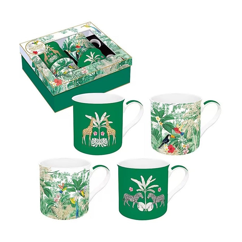 EASY LIFE Exotic Heaven 4Pc Mugs Fine China 300Ml W/Box