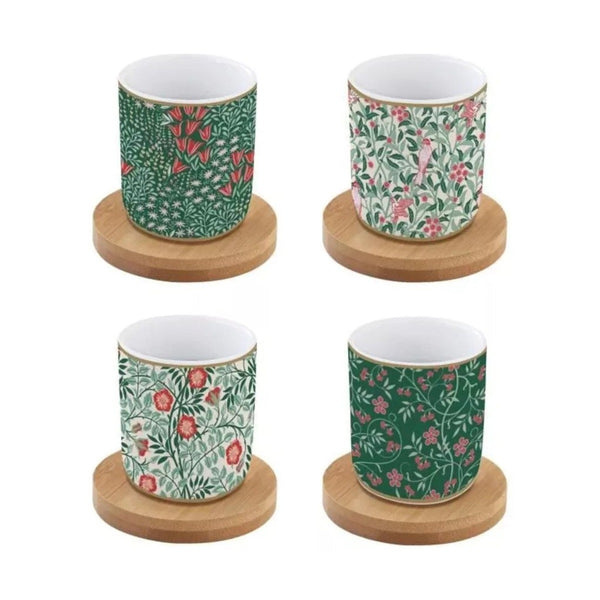 Easy Life - Floral Fantasy 8Pc Coff.Cup&Saucer Set Porc&Bamb 110Ml