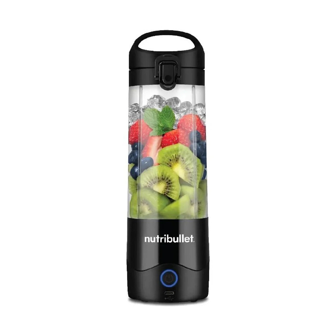 Nutribullet Portable Blender With Handled Sip Lid, Rechargeable Battery, Bpa-Free 475Ml 100W - Black