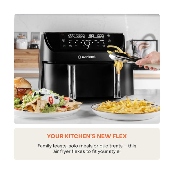Nutricook Air Fryer Duo 2 FlexZone NC-AFD285, 8.5 L Dual Zone, 2400W, Sync Finish