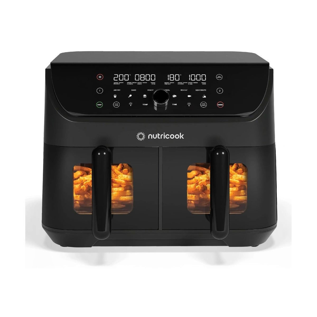 Nutricook Air Fryer Duo Vision 8.5L - 1700W Twin Basket Windows