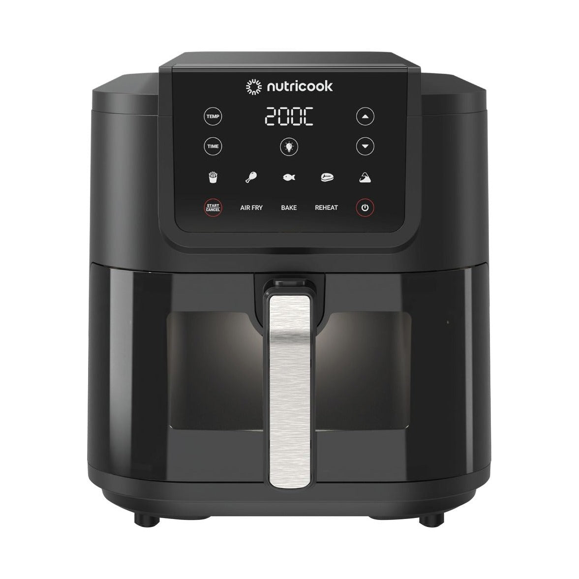 Nutricook Air Fryer Slim XL NC-AFS200, 7.6 L, 1700W, 26.5 cm Wide with Viewing Window