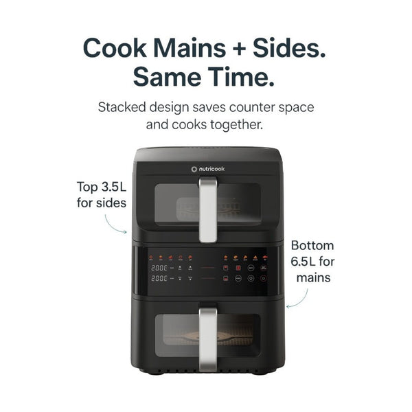 Nutricook Nc-Afds240 Air Fryer Duo Stack 2400W 10L