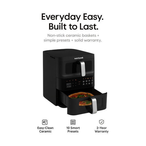 Nutricook Nc-Afds240 Air Fryer Duo Stack 2400W 10L