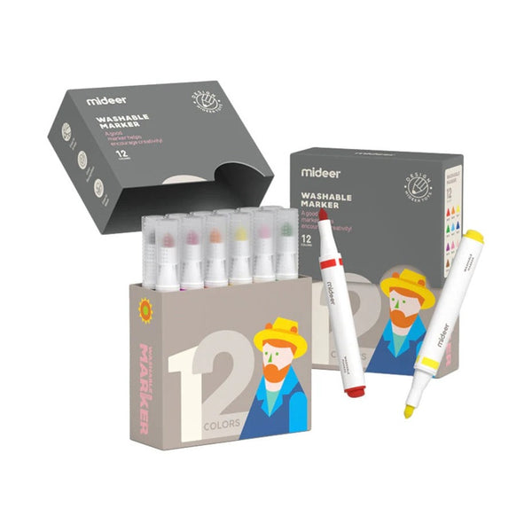 WASHABLE MARKER Small Tip 12 Colors