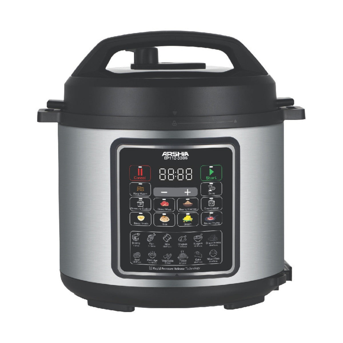 Arshia Digital Pressure Express Cooker 6 L - 1000W Family Multi Pot
