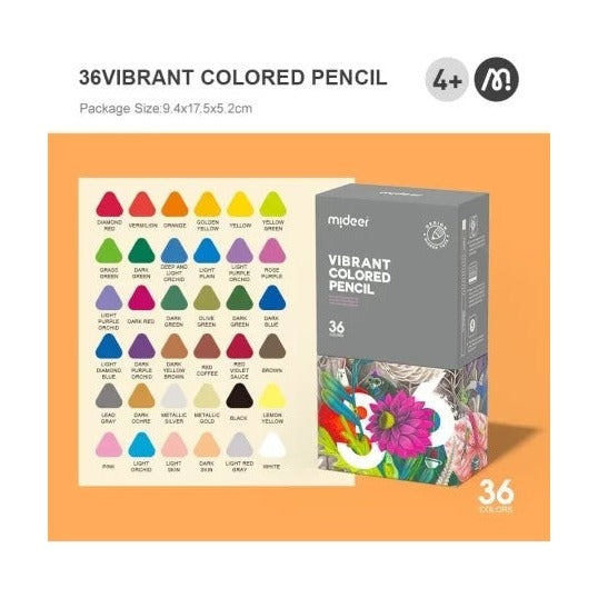 Mideer Vibrant Colored Pencil - 36 Colors
