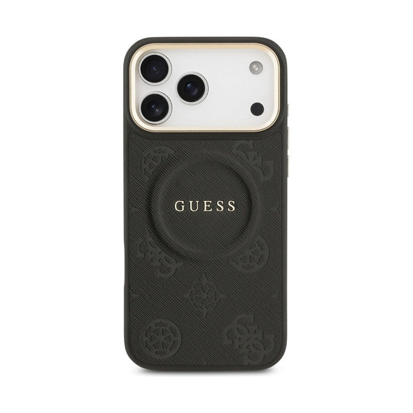 GUESS - MAGSAFE LEATHER CASE IPHONE 17 PRO MAX - BLACK