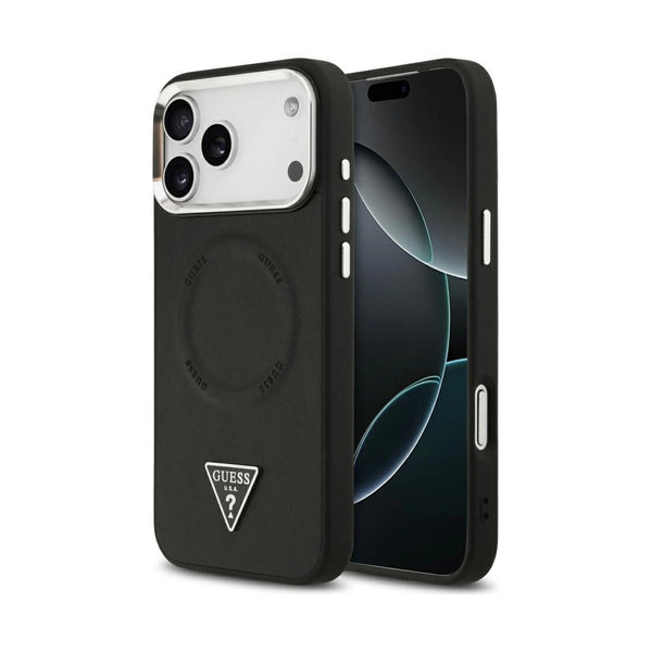 GUESS - MAGSAFE PU LEATHER CASE IPHONE 17 PRO MAX - BLACK