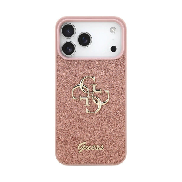 GUESS - PU CASE FIXED GLITTER IPHONE 17 PRO MAX - PINK