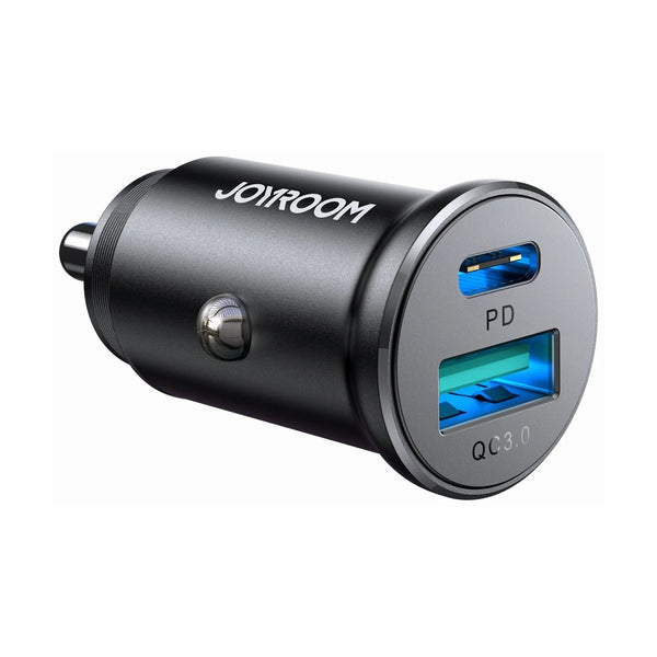 Joyroom A+C 30W car charger, Gray - C-C Cable