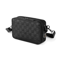 Wiwu Master Genuine Leather Fingerprint Lock Multifunctional Leather Crossbody Bag - Black