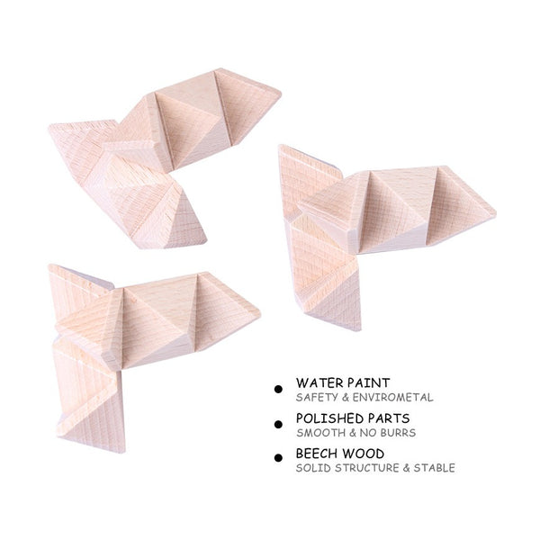 6 Wooden Puzzle Set