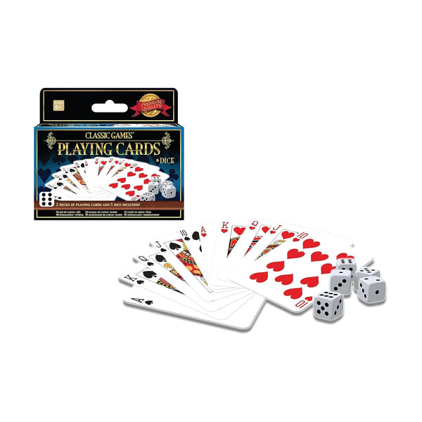 Ambassador Classic Games 2 Decks Playing Cards & 5 Dice