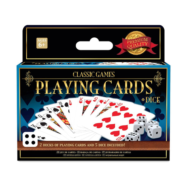 Ambassador Classic Games 2 Decks Playing Cards & 5 Dice