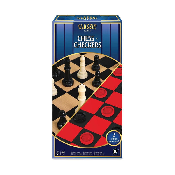 Ambassador Classic Games 2 In 1 Chess Checkers