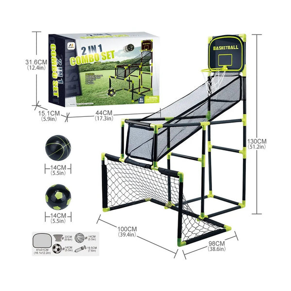 Aojie Sport - 2 In 1 Combo Set (Basketball, Soccer Set)