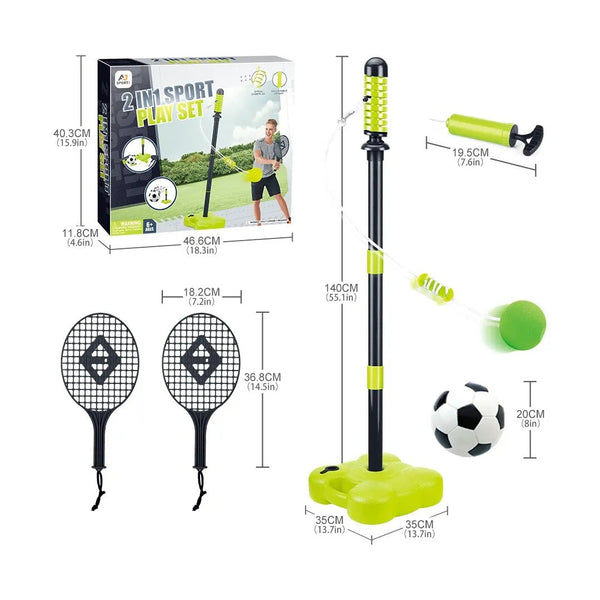 Aojie Sport - 2 In 1 Combo Set (Swing Racket, Soccer Set)