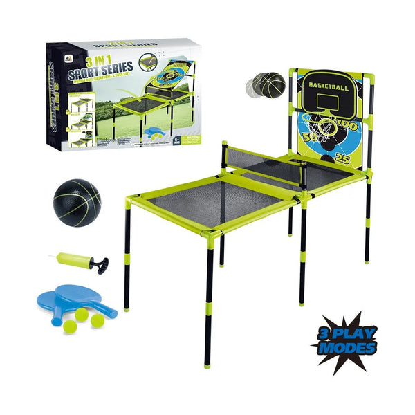 Aojie Sport - 3 In 1 Combo Set (Table Tennis, Toss Game & Basketball Set)