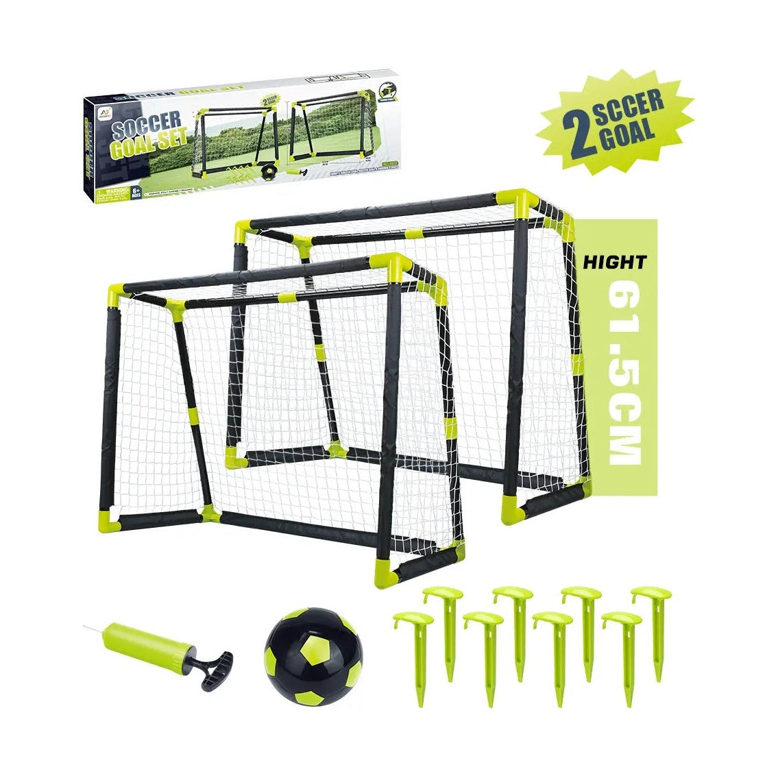 Aojie Sport - Soccer Goal Set (W/ Two Goals, One 6' Ball)