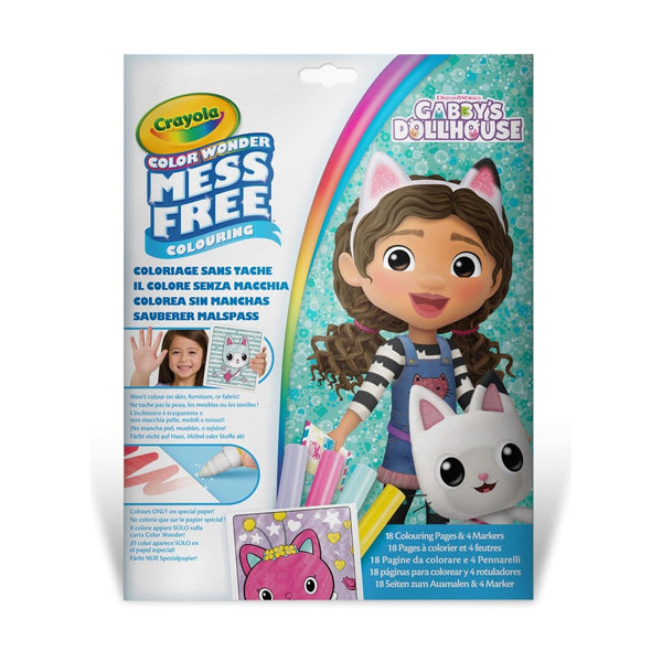 Crayola - Color Wonder Set Gabby's Dollhouse, Foldalope, 4 Markers