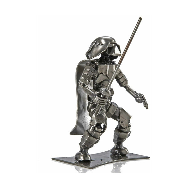 Metal Art - Darth Vader with Sword Inspired Recycled Metal Sculpture