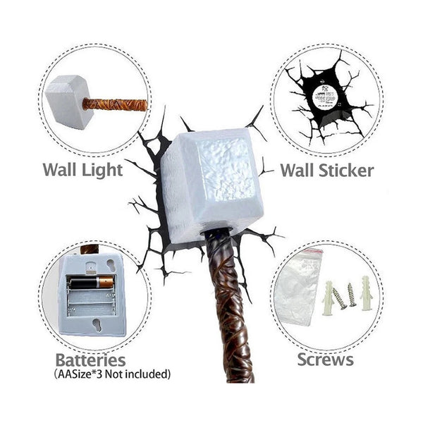 The Source 3Dl Marvel Thor Hammer Light