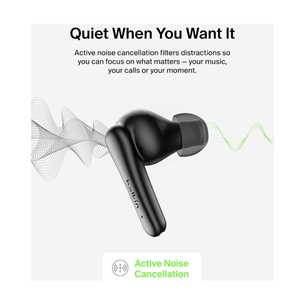 Belkin - Soundform Ff ANC Temp, Black