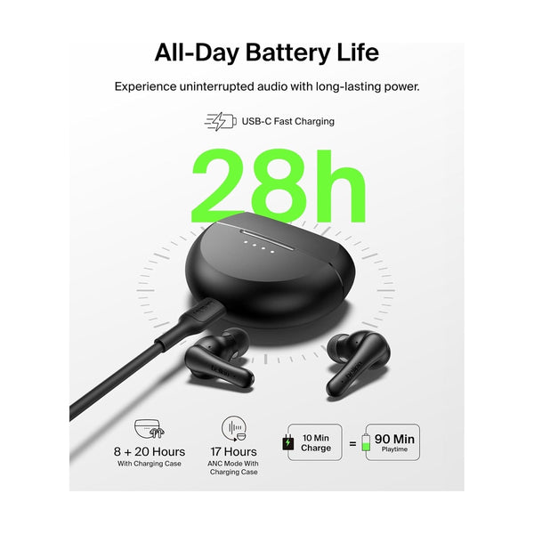 Belkin - Soundform Ff ANC Temp, Black