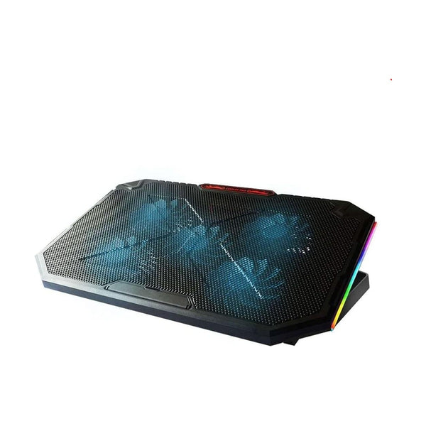 Yl-018 Gaming Laptop Cooling Pad Stand 5X Blue Led Fans RGB Side Lights