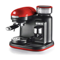 Ariete Moderna 1318 Espresso Machine with Grinder, 15 Bar, 1080 W, Red