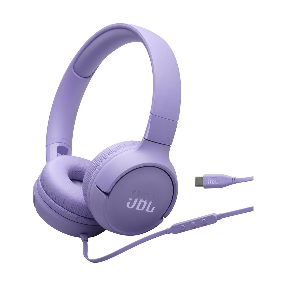 سماعات رأس JBL Tune 520C سلكية فوق الأذن باللون الأرجواني - منفذ USB-C وتقنية Pure Bass