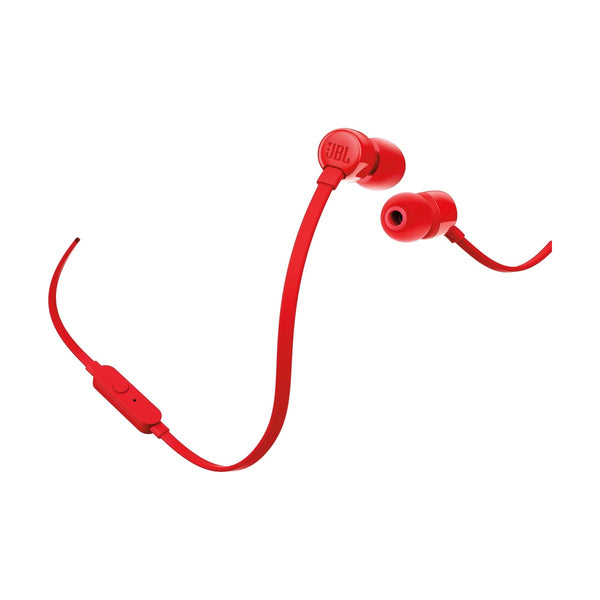 JBL - Tune 110 Wired In Pure Bass Sound Hands-Free Calls, Red
