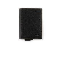 Roncato Iron 4.0 Card Holder Black - RFID Textured Leather Wallet
