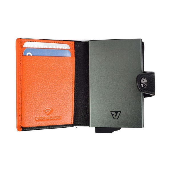 Roncato Iron 4.0 Credit Card Holder 7.5X10.5X2 Nero/Arancio