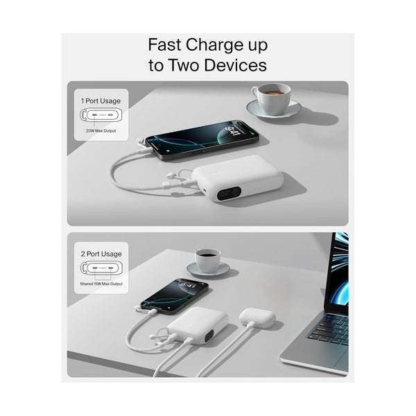 Belkin - 10K Pd20W Power Bank With Display, White