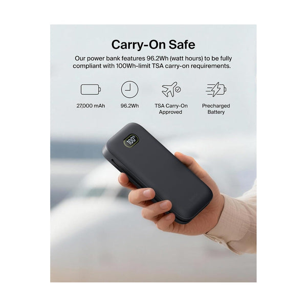 Belkin - Ultracharge Pro Laptop Power Bank 27K Charcoal