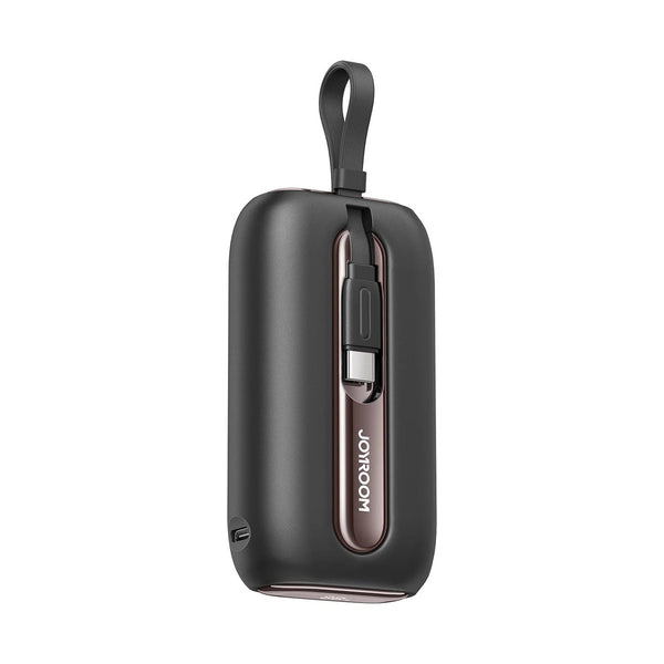 Joyroom - Colorful Series 22.5W Mini Power Bank With Dual Cables 10000Mah - Black