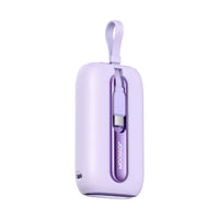 Joyroom - Colorful Series 22.5W Mini Power Bank With Dual Cables 10000Mah - Purple