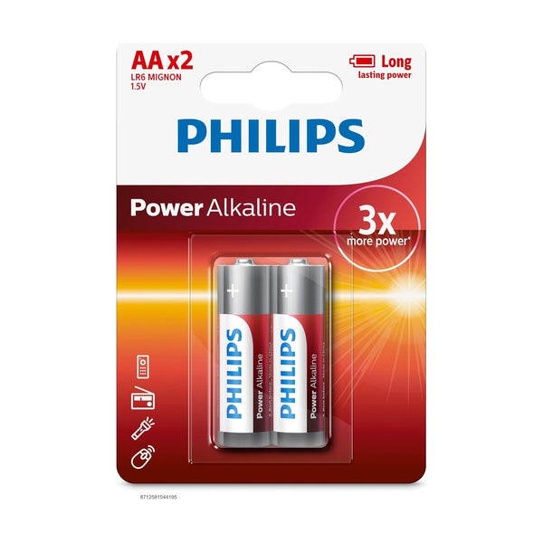 Philips Batteries Power Alkaline AA, 2Pack